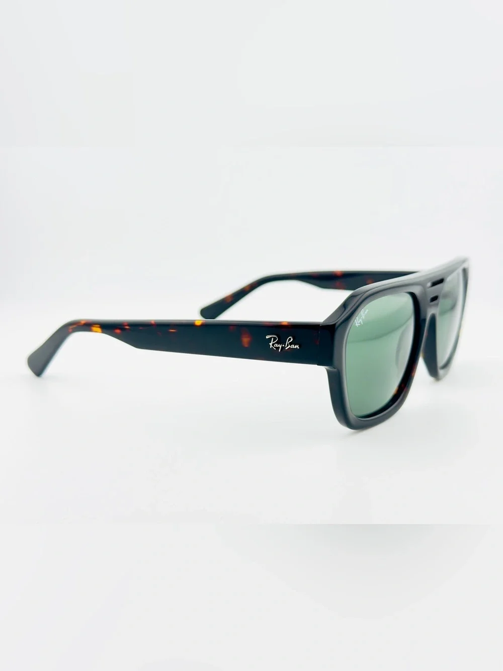 Ray-Ban Corrigan Sunglasses BIO-BASED Frame Polished Havana Green Lenses UNISEX!